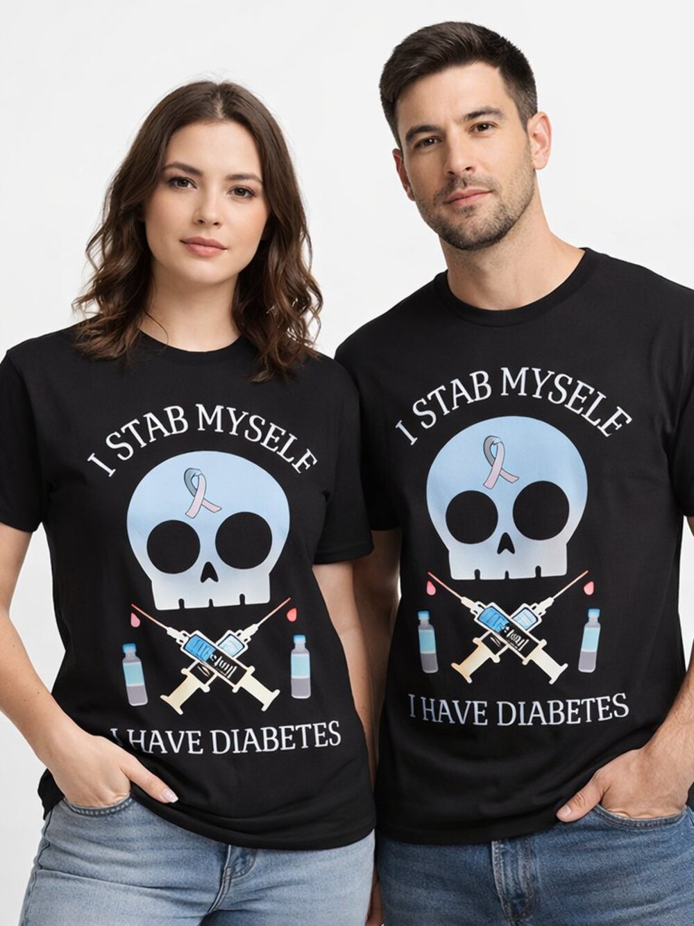 Fruit of the Loom Women's Diabetes Awareness Tee Black Small
